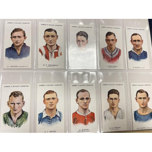 44 - Collection in two albums with football themed part and complete sets including Churchman Association... 