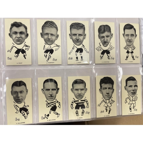 44 - Collection in two albums with football themed part and complete sets including Churchman Association... 