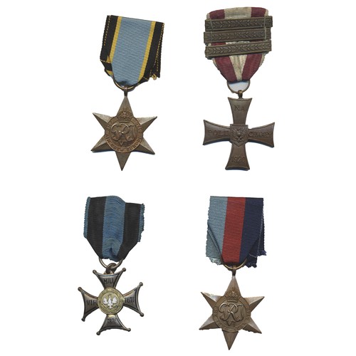 54 - WW2 Distinguished Flying Medal, Polish Medal of Military Virtue (Virtuti Militari), Polish Cross of ... 