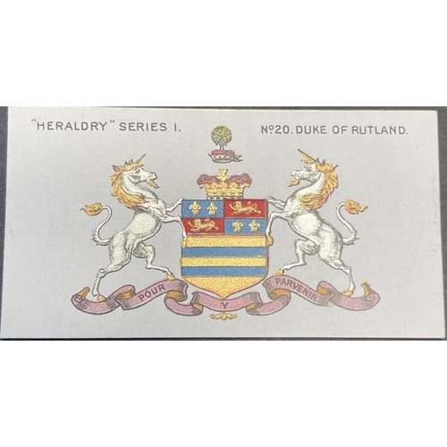 114A - Taddy. 1913 Heraldry Series full set, generally good with few tone spots but overall an attractive s... 