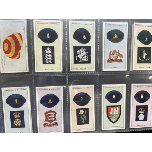 14 - Collection in 8 albums including complete sets with Barratt Test Cricketers, Churchman Famous Cricke... 