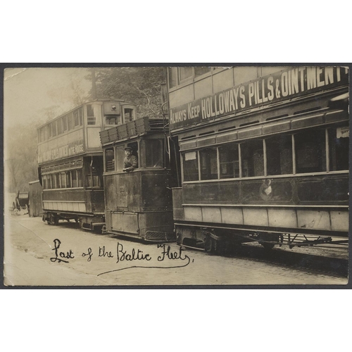 148 - Misc. coln. in 3 modern albums. A mixture of postcards and photographs mostly tram related. RP postc... 