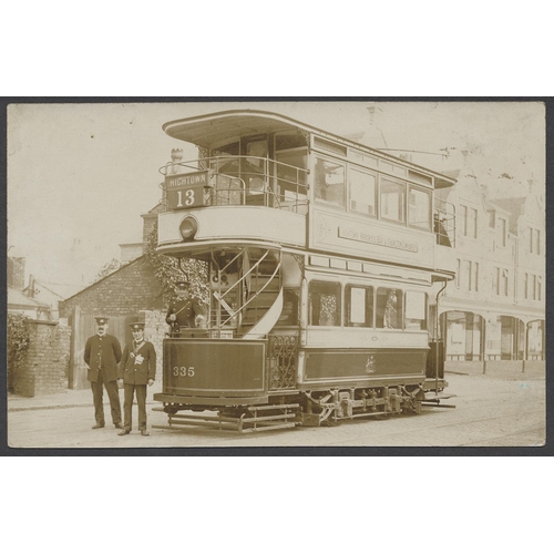 191 - Lancashire/Cheshire. coln. of loose cards mainly tram themed with plenty of RPs. Fallowfield Village... 