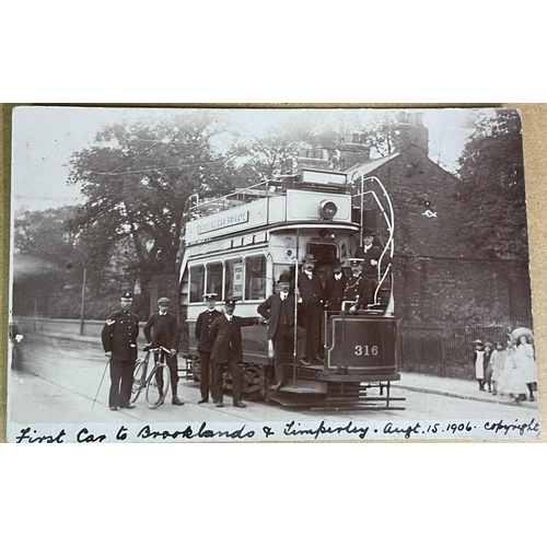 197 - Misc. coln. of loose cards tram themed with plenty of RPs mainly Lancashire/Cheshire area. Ashton-on... 