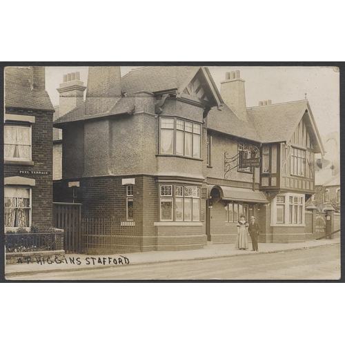 206 - Stafforshire. Stafford coln. in 4 modern albums. Processions, events, pubs incl. Waggon and Horses, ... 