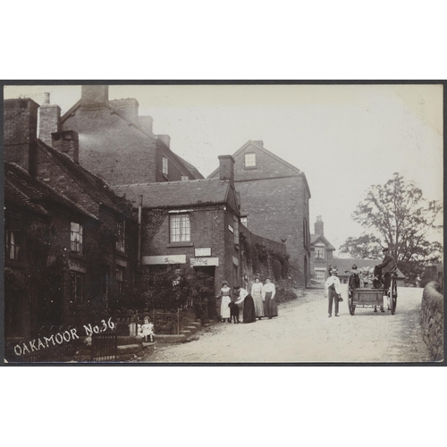 209 - Staffordshire. Coln. in modern album of Cheadle and area. Oakamoor (see photo), High Street, The Fou... 