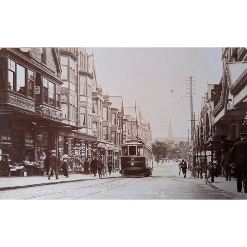 214 - Wales. North Wales misc. coln. of loose cards some with tram interest. LLandrillo Colwyn Bay, Glan C... 