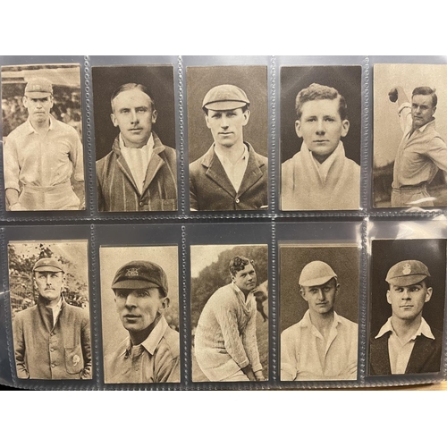 23 - Collection in 7 albums with complete sets including Wills Nelson, Hill Famous Cricketers, Players Go... 