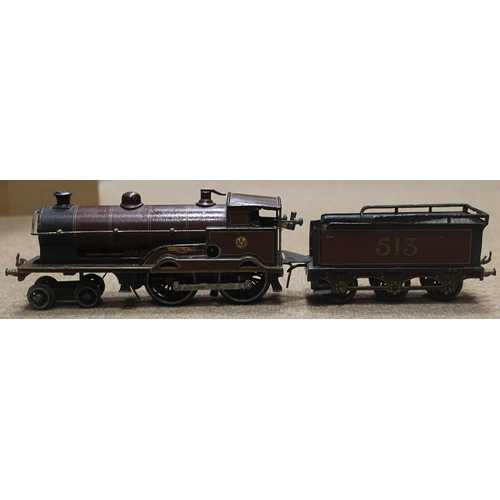 517 - Bassett-Lowke by Bing. O gauge L&NWR 'George the Fifth' class 4-4-0 clockwork (without key) 513 'Geo... 