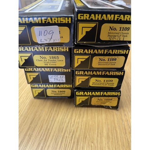 548 - Graham Farish. Collection of boxed N gauge locomotives including steam with tenders Falcon 60025 4-6... 