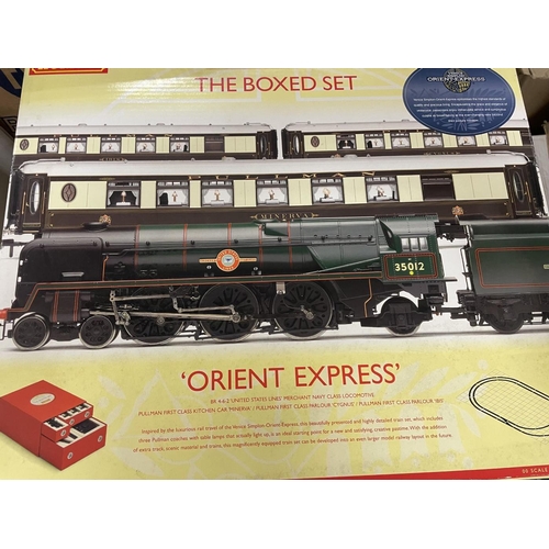 670 - Hornby. Boxed OO gauge steam locomotive with tender set Orient Express United States Lines 35012 4-6... 