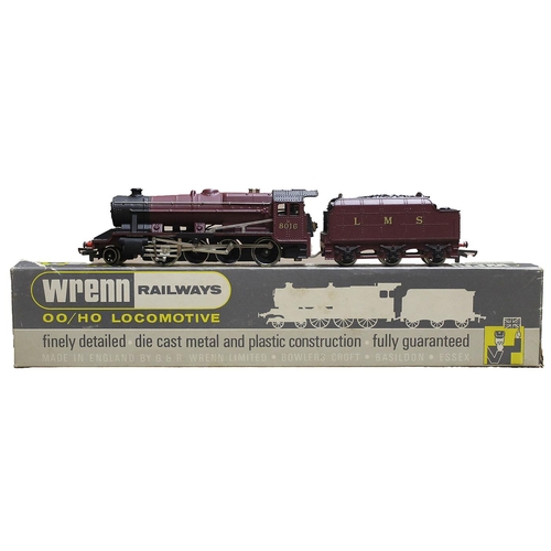 709 - Wrenn. LMS Class 8F 2-8-0 LMS 8016 maroon locomotive and tender No. W2272, excellent in good plus bo... 