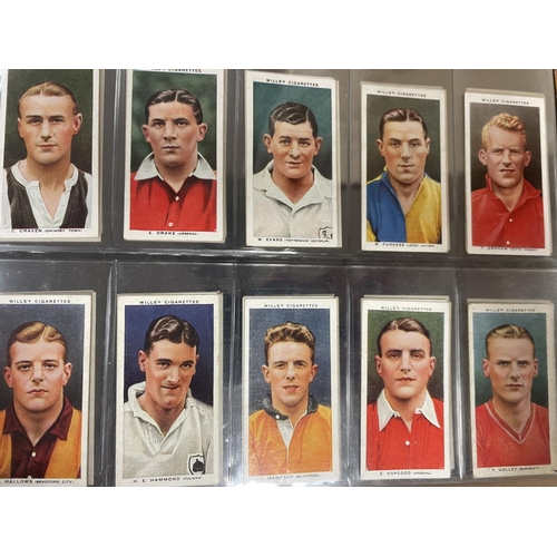 82 - Collection in album with complete sets including Hill Famous Footballers, Ogdens Football Club Capta... 