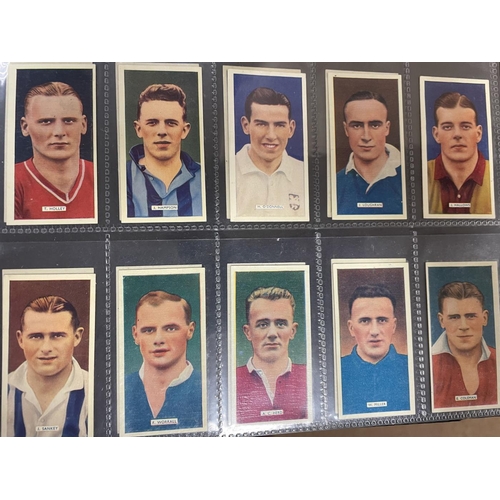 82 - Collection in album with complete sets including Hill Famous Footballers, Ogdens Football Club Capta... 