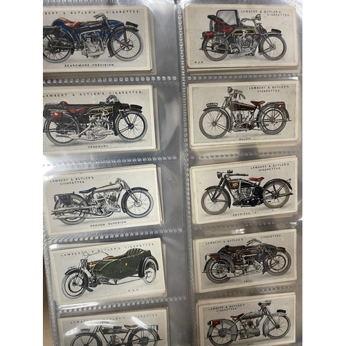 83 - Collection in album with complete sets including Gallaher Motor Cars, L&B Motor Cycles, Motor Cars a... 