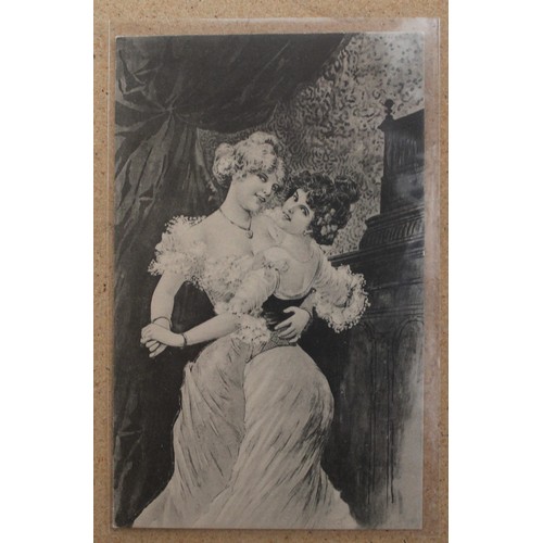 237 - Glamour coln., many art nouveau of loose cards in good cond. Artists noted incl. Ney, Earl Christy, ... 