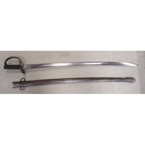 108 - 1885 Pattern cavalry trooper's sword and scabbard made in 1888, ricasso marked 5/88 Weyersberg/Kirsc... 