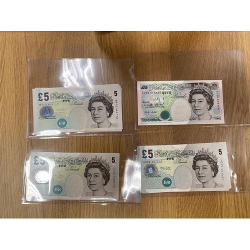 123 - Collection with uncirculated £10 Page B52 (1), £5 including Page 7ID (1), Gill SC08 (2), SC09 (2), S... 