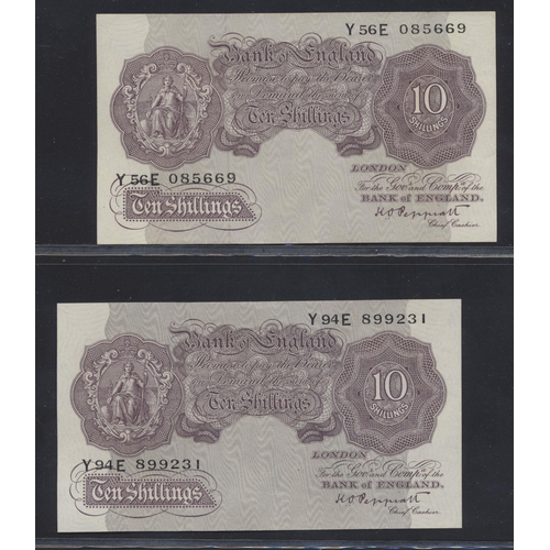 134 - Collection with K.O. Peppiatt 1940 10 shillings mauve emergency issue etc, generally fine/ very fine... 