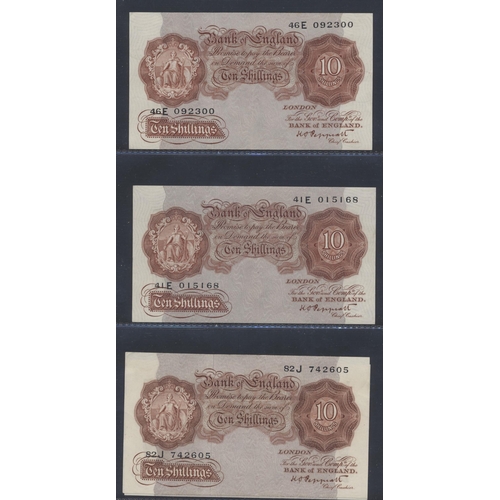 149 - K.O. Peppiatt. Collection with ten shillings generally fine to very fine with some better. Qty 9 (R)