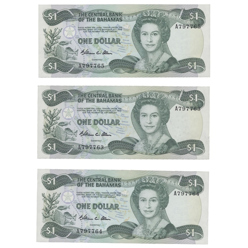 163 - Bahamas. Collection of mid 20th-21st century banknotes, generally very fine/uncirculated, with $20 2... 