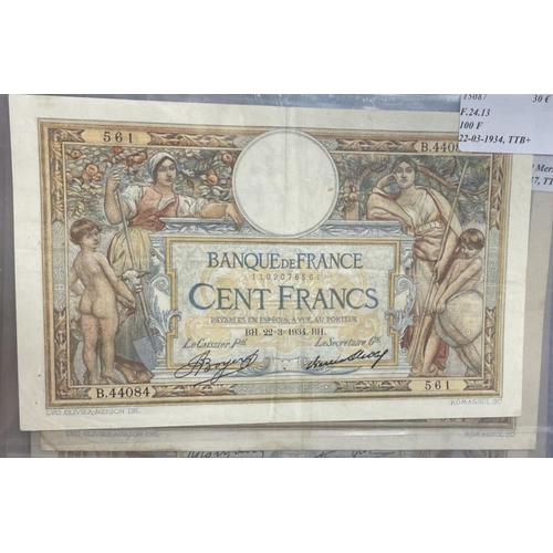 164 - France. Collection in album with 1916 onwards 1000 francs (14), 1990 onwards 500 francs (7) and 1921... 