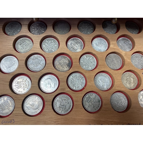 248 - Collection in drawers with date ranges 1901-1960 including threepences (39) threepences silver (70),... 