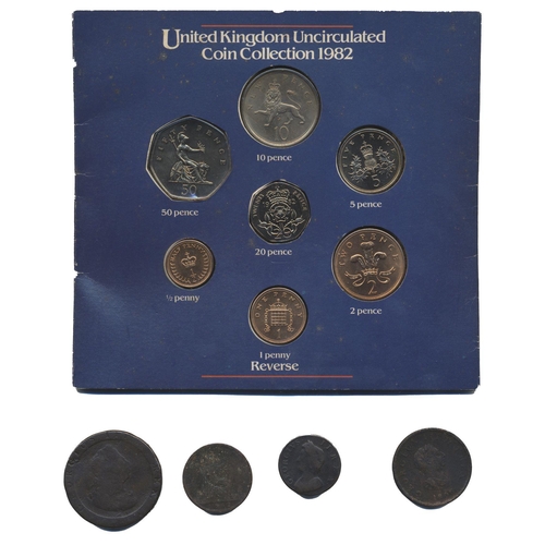 254 - Collection of mainly 20th century circulated coins in mixed condition with some better, with 1797 tw... 