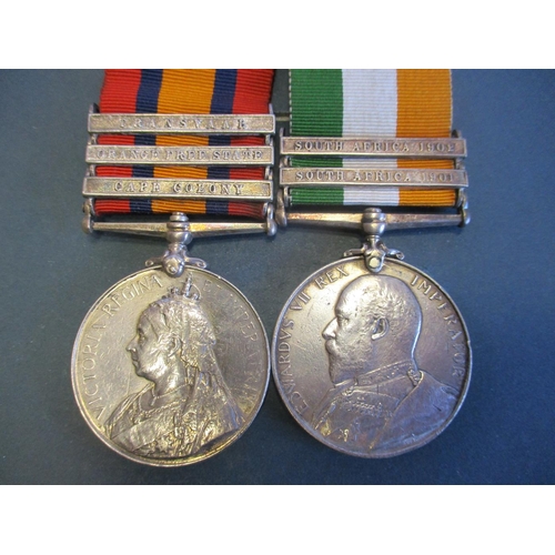 33 - Boer War & WW1 Adams family medals with:
1. Father's 1899 QSA 3 clasps Cape Colony, OFS, Transvaal a... 