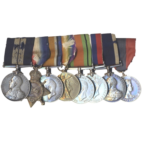 47 - 1917 Distinguished Service Medal, 1914-15 Star trio, WW2 Defence Medal, BWM, KGV Royal Navy LSGC and... 