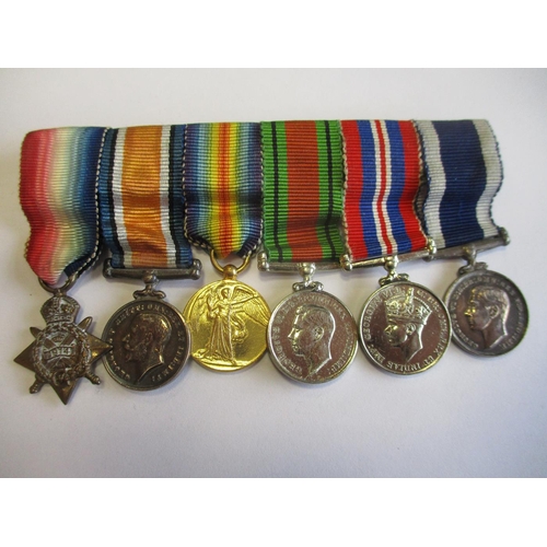 53 - Family group with
1. 1914-15 Star trio, WW2 Defence Medal, BWM and KGV Royal Navy LSGC to J.6980 P. ... 