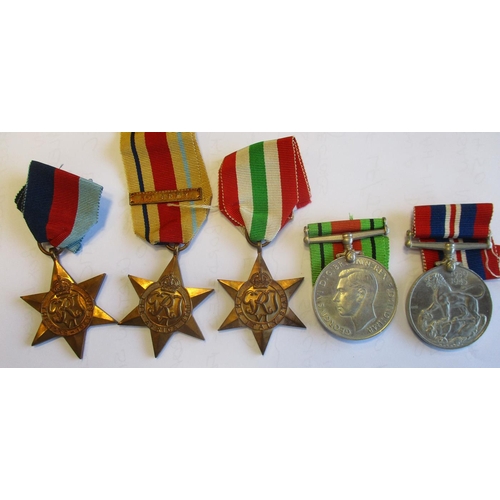 79 - WW1/2 family range with vendor's grandfather and 2 uncles with:
1. WW1 BWM and Victory Medal to 8848... 