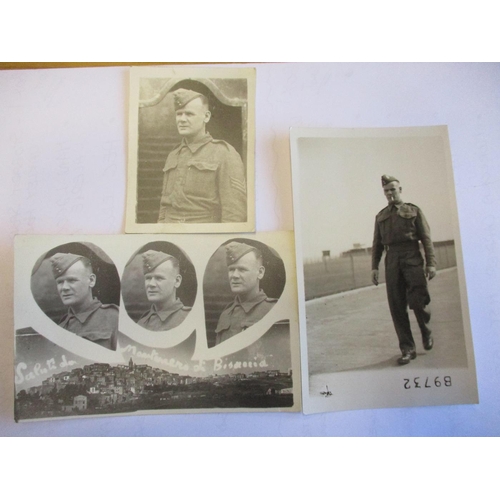 79 - WW1/2 family range with vendor's grandfather and 2 uncles with:
1. WW1 BWM and Victory Medal to 8848... 