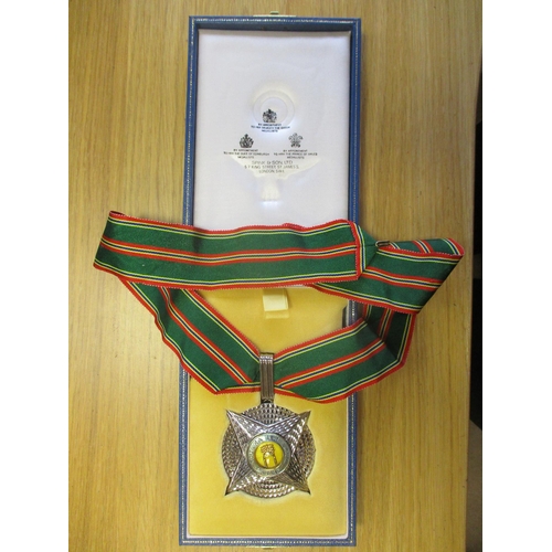 88 - Brunei. The Distinguished Order of Paduka Seri Laila Jasa 3rd Class neck badge (76mm) in silver, gil... 