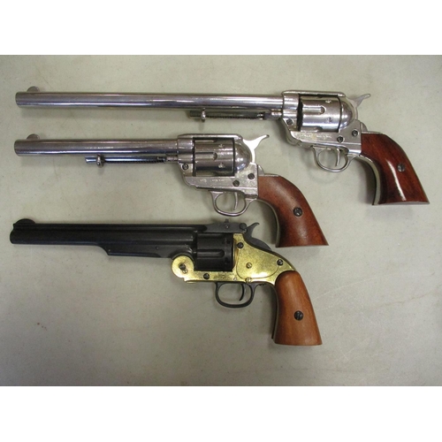 96 - Range of reproduction revolvers with Denix (4), BKA/98 and 1 unidentified, all with revolving barrel... 