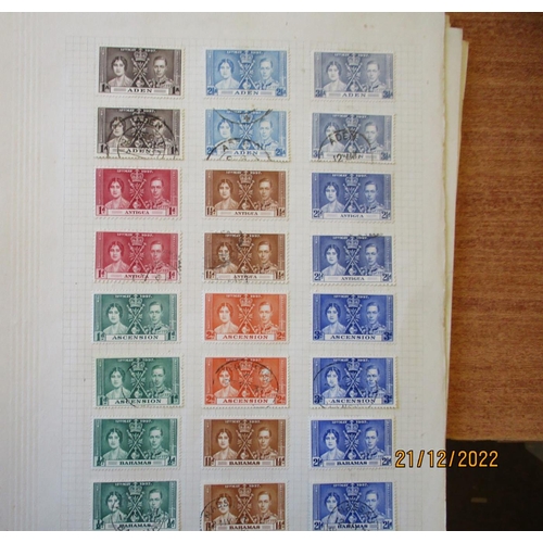 37 - World  misc  early to modern M/U, in 3 albums on leaves and loose incl useful BC with 1937 coronatio... 