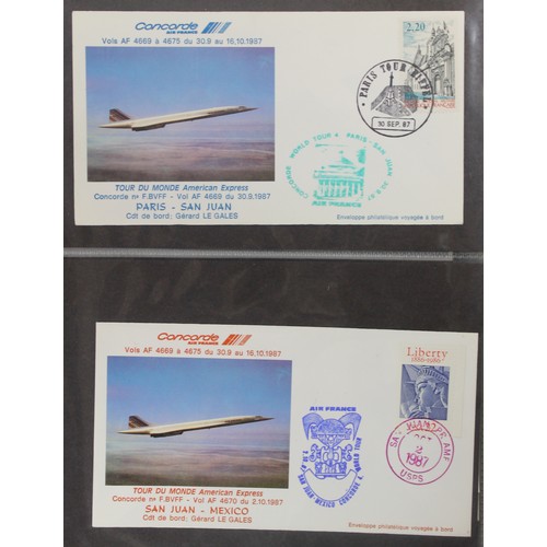 106 - Concorde. Coln Concorde flight covers in 8 stockbooks, also with range loose material i.e. newspaper... 