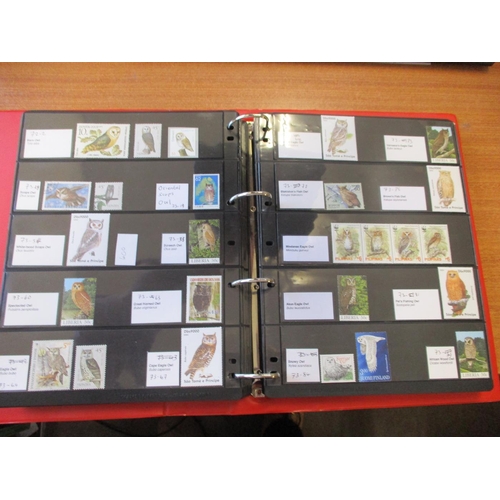 102 - Birds. M/UM & U coln neatly presented in 8 binders from BC and foreign countries, all different with... 