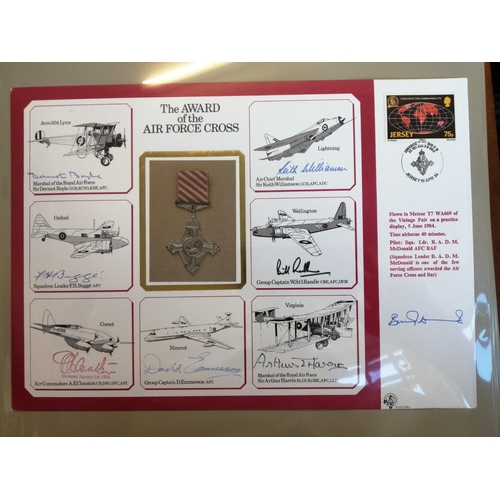 110 - Royal Air Force. DM Series coln very large covers, each signed multiple times by pilots, contained i... 