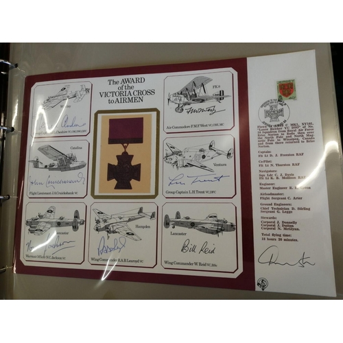 110 - Royal Air Force. DM Series coln very large covers, each signed multiple times by pilots, contained i... 