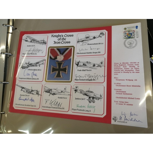 110 - Royal Air Force. DM Series coln very large covers, each signed multiple times by pilots, contained i... 