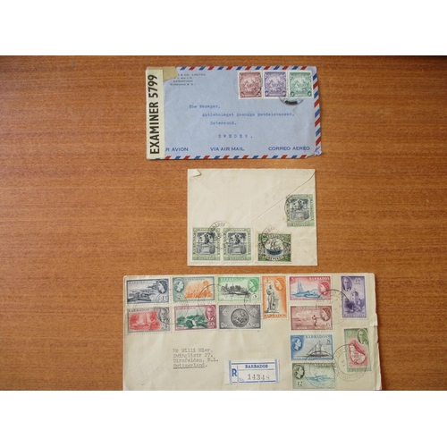 120 - Barbados. Covers coln from 1906-1965, incl Ship Mail 1910-25, Postal History, KGVI censored mail, Po... 