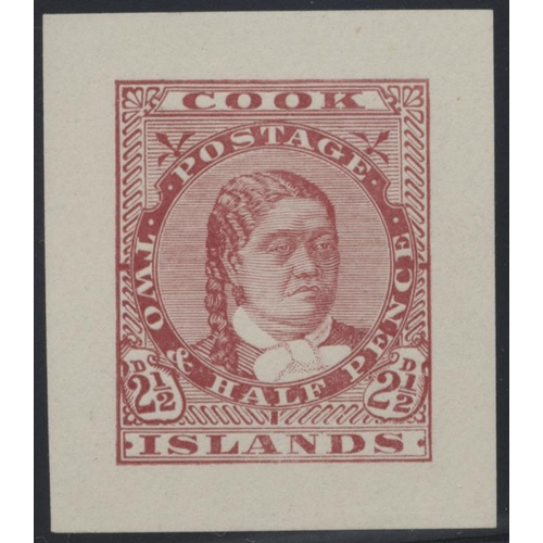 141 - Cook Is. 1893 Makea die proofs on wove paper, a collection on cards in album, mostly fine, a little ... 