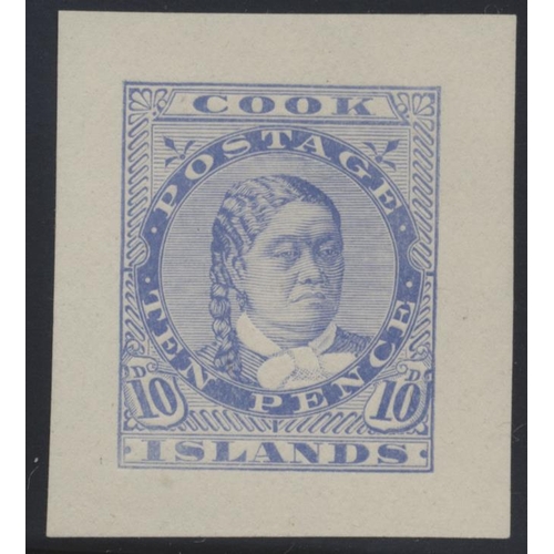 141 - Cook Is. 1893 Makea die proofs on wove paper, a collection on cards in album, mostly fine, a little ... 