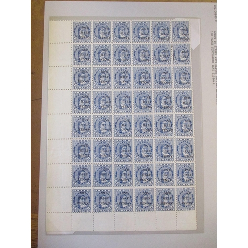 148 - Cook Is. 1899 ½d on 1d blue, block of 48 (6x8), being a complete sheet minus the top two rows, fine ... 