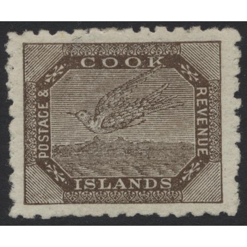 160 - Cook Is. 1902 2d deep-brown o.g. showing ‘no figures of value’ error with Holcombe cert. A very fine... 