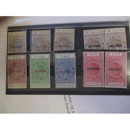 168 - Cook Is. An interesting study of the ovptd NZ Postal Fiscals (T4), mostly fine mint, seemingly both ... 