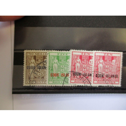 191 - Cook Is. 1943-54 wmk up 10/- and £1 and wmk inv 2/6, 5/-, 10/- and £3 - all FU. (SG 131w-135w) Cat. ... 