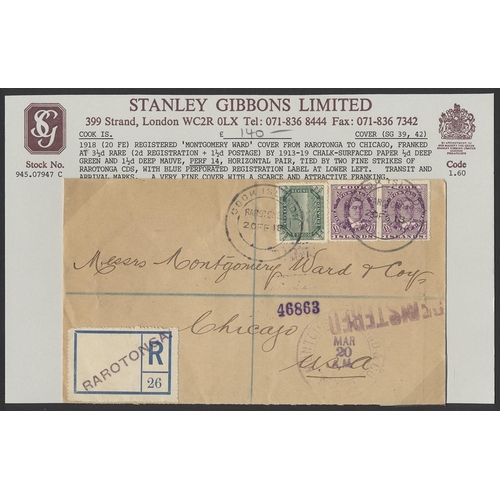 202 - Cook Is. 1893-53 range of 20 covers and one front in album, with 1893 reg cover to Sydney brg 10d, 1... 