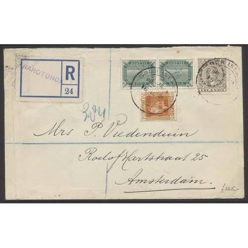 202 - Cook Is. 1893-53 range of 20 covers and one front in album, with 1893 reg cover to Sydney brg 10d, 1... 